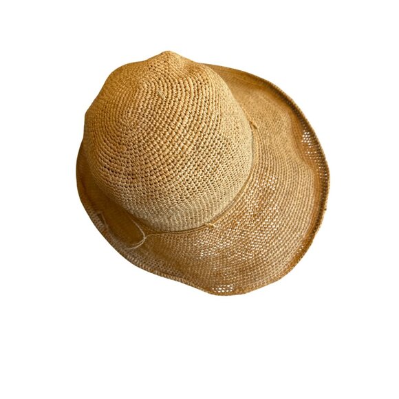 Callanan Resort European Style Raffia Straw Sun Hat Coastal Summer Resort - Picture 3 of 5